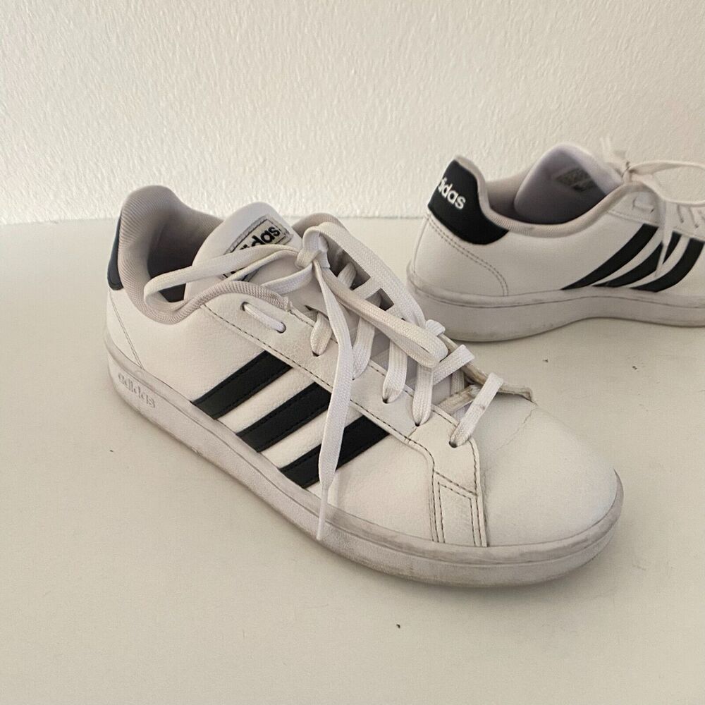 Adidas Grant Court 2.0‎ Cloudfoam White/Black Sneakers Women 8 HWI28Y001